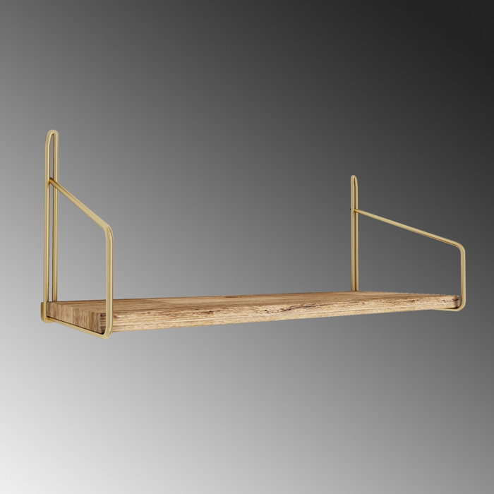 Hanah Home Estante de pared decorativo en dorado y marrón